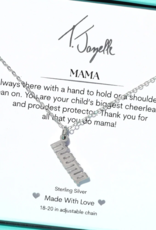 TJAZELLE Mama Charm Necklace in Silver