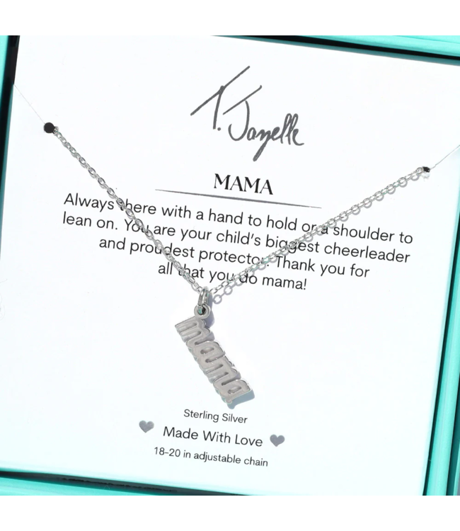 Mama Charm Necklace in Silver