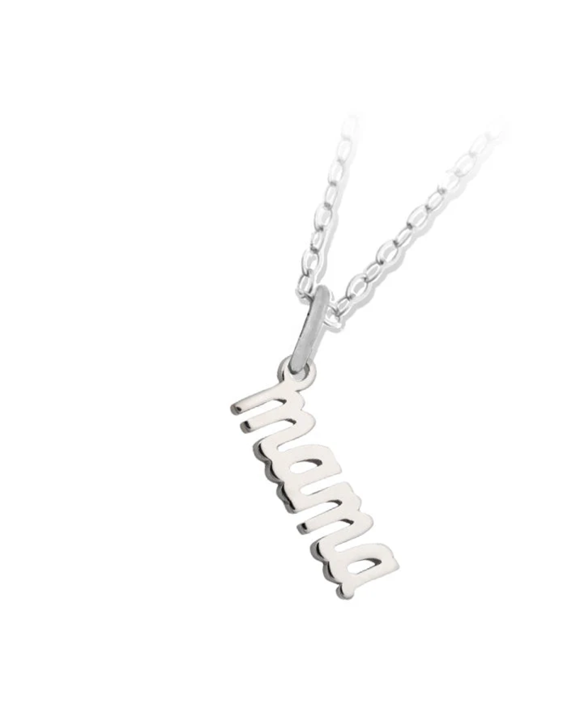 TJAZELLE Mama Charm Necklace in Silver