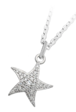 TJAZELLE Starfish Charm Necklace in Silver