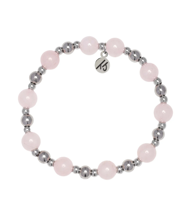 Day By Day Bracelet in Rose Quartz & Silver