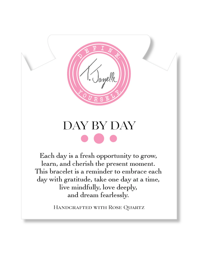 TJAZELLE Day By Day Bracelet in Rose Quartz & Silver