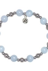 TJAZELLE Day By Day Bracelet in Blue Aquamarine & Silver
