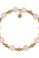 TJAZELLE Day By Day Bracelet in Rose Quartz & Gold
