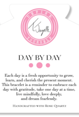 TJAZELLE Day By Day Bracelet in Rose Quartz & Gold