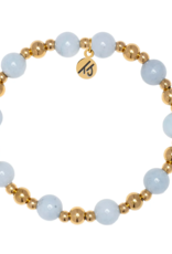TJAZELLE Day By Day Bracelet in Blue Aquamarine & Gold