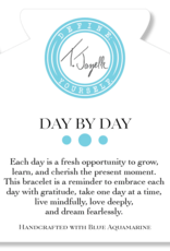 TJAZELLE Day By Day Bracelet in Blue Aquamarine & Gold