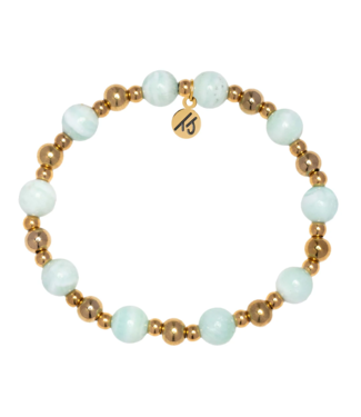 TJAZELLE Day By Day Bracelet in Hemimorphite & Gold