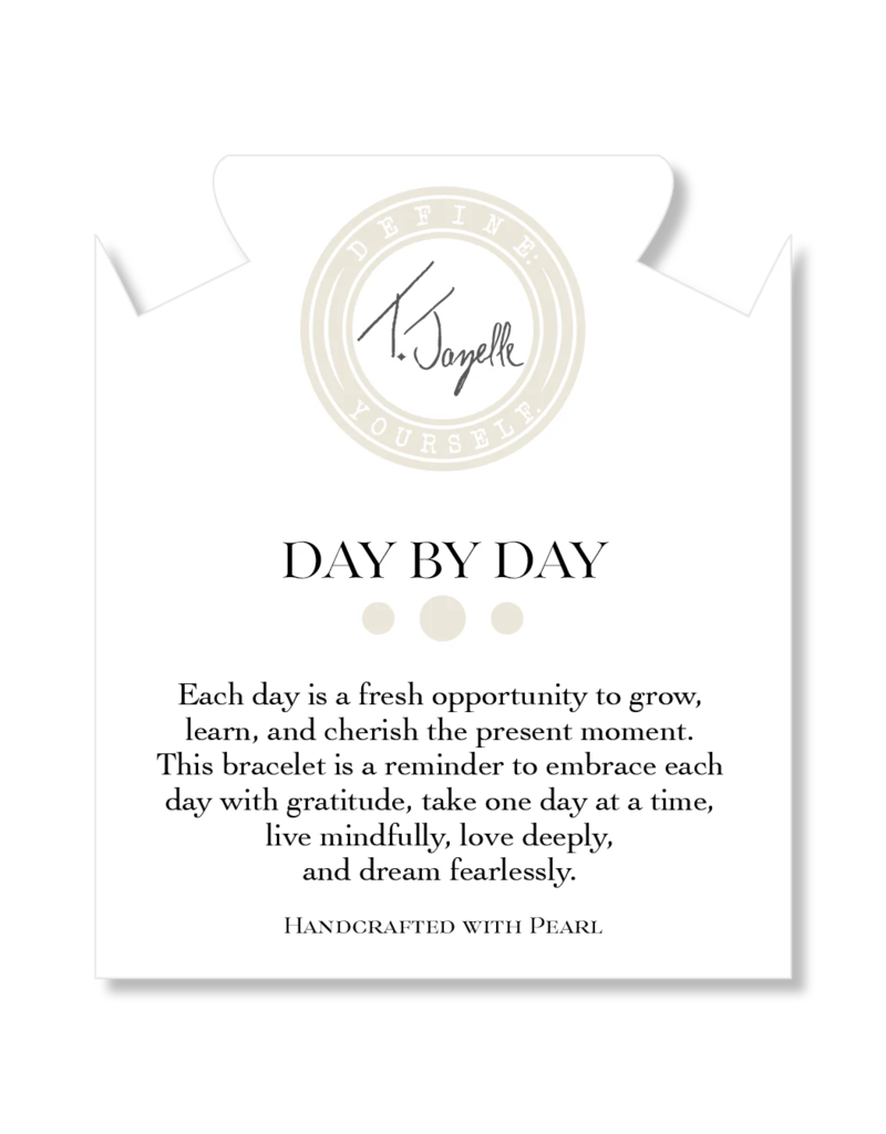 TJAZELLE Day By Day Bracelet in Pearl & Gold