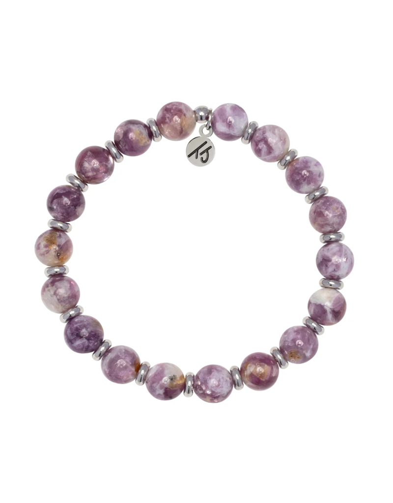 TJAZELLE Empowered Elegance Bracelet in Lepidolite & Silver