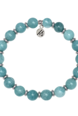 TJAZELLE Empowered Elegance Bracelet in Mountain Jade & Silver