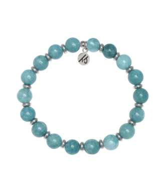 TJAZELLE Empowered Elegance Bracelet in Mountain Jade & Silver