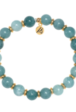 TJAZELLE Empowered Elegance Bracelet in Mountain Jade & Gold