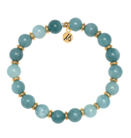 TJAZELLE Empowered Elegance Bracelet in Mountain Jade & Gold