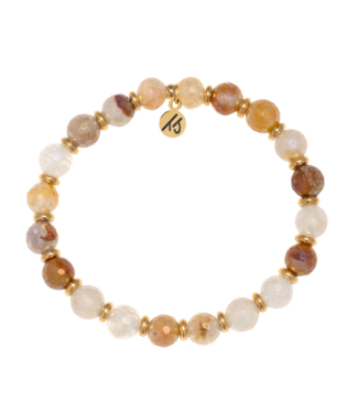 TJAZELLE Empowered Elegance Bracelet in Sunset Quartz & Gold