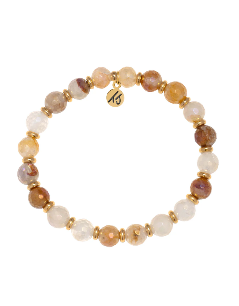 TJAZELLE Empowered Elegance Bracelet in Sunset Quartz & Gold