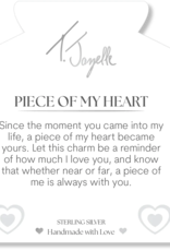 TJAZELLE Piece of My Heart Bracelet in White Chalcedony & Silver