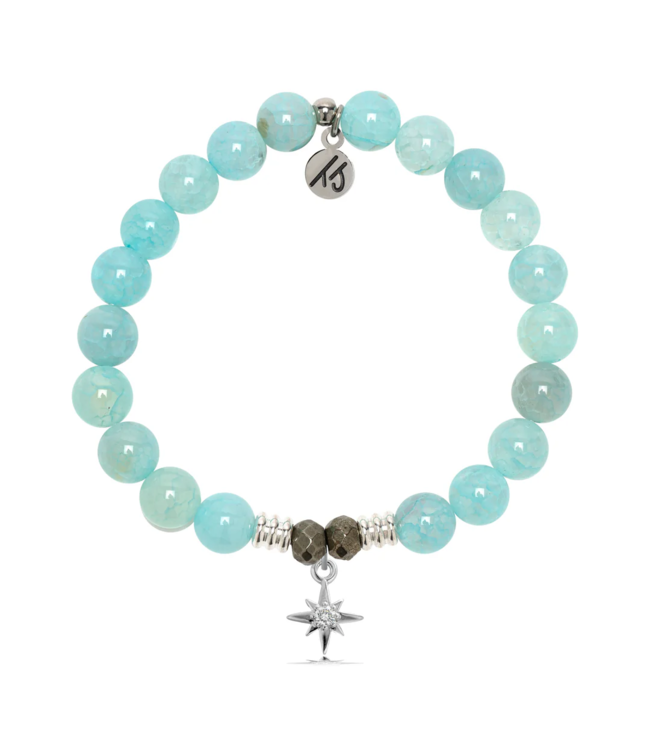 It's Your Year Bracelet in Aqua Fire Agate & Silver