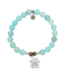 Paw CZ Bracelet in Aqua Fire Agate & Silver