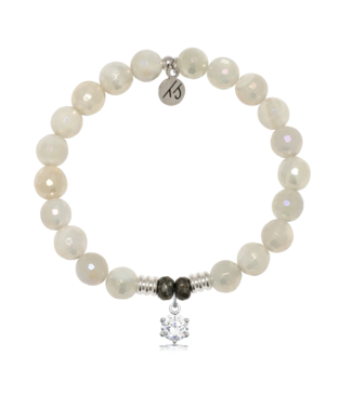 TJAZELLE Shine Like A Diamond Bracelet in Moonstone & Silver