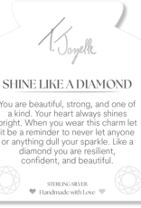 TJAZELLE Shine Like A Diamond Bracelet in Moonstone & Silver