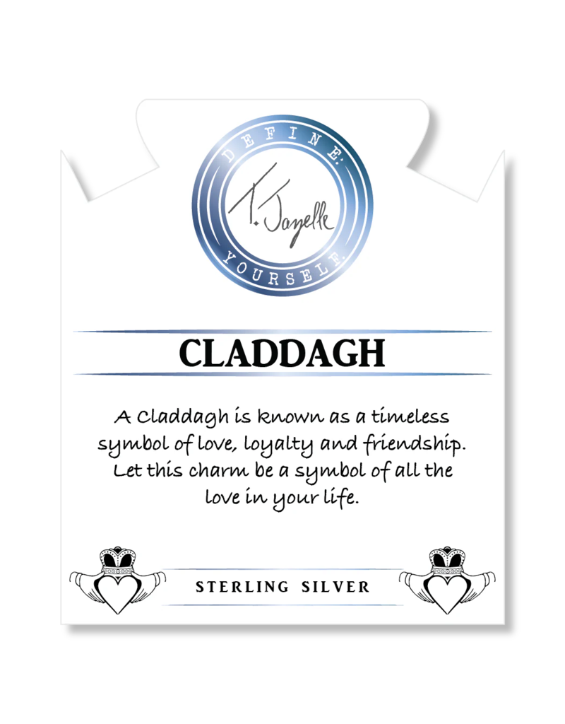 TJAZELLE Claddagh Bracelet in Moonstone & Silver