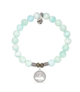 TJAZELLE Family Tree Bracelet in Hemimorphite & Silver