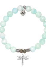 TJAZELLE Dragonfly Bracelet in Hemimorphite & Silver