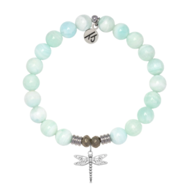 TJAZELLE Dragonfly Bracelet in Hemimorphite & Silver