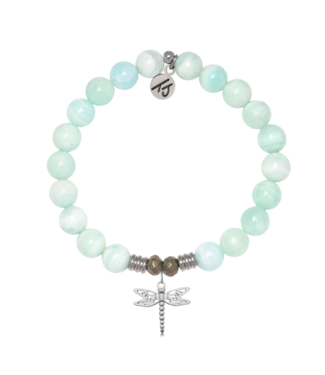 TJAZELLE Dragonfly Bracelet in Hemimorphite & Silver