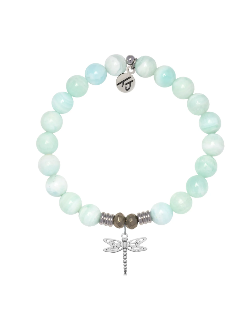 TJAZELLE Dragonfly Bracelet in Hemimorphite & Silver