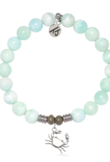 TJAZELLE Crab Bracelet in Hemimorphite & Silver