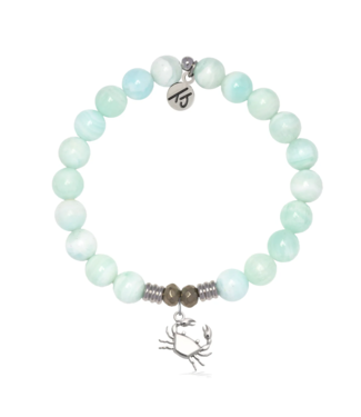 TJAZELLE Crab Bracelet in Hemimorphite & Silver