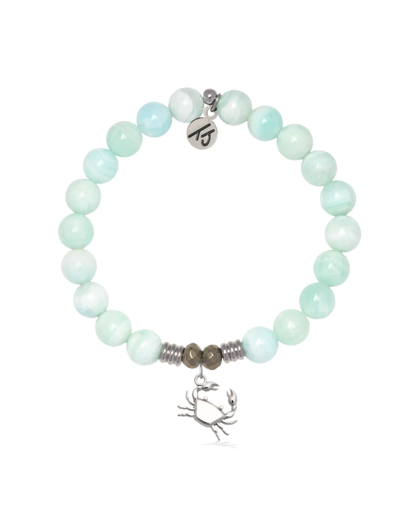 TJAZELLE Crab Bracelet in Hemimorphite & Silver