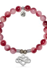 TJAZELLE Endless Love Bracelet in Cherry Jade & Silver