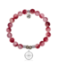 Compass Rose Bracelet in Cherry Jade & Silver