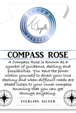 TJAZELLE Compass Rose Bracelet in Cherry Jade & Silver