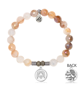 TJAZELLE Guardian Bracelet in Sunset Quartz & Silver