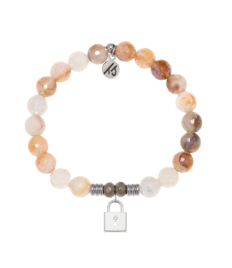 TJAZELLE Unbreakable Friendship Bracelet in Sunset Quartz & Silver
