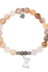 TJAZELLE Trust In Time Bracelet in Sunset Quartz & Silver