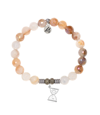 TJAZELLE Trust In Time Bracelet in Sunset Quartz & Silver