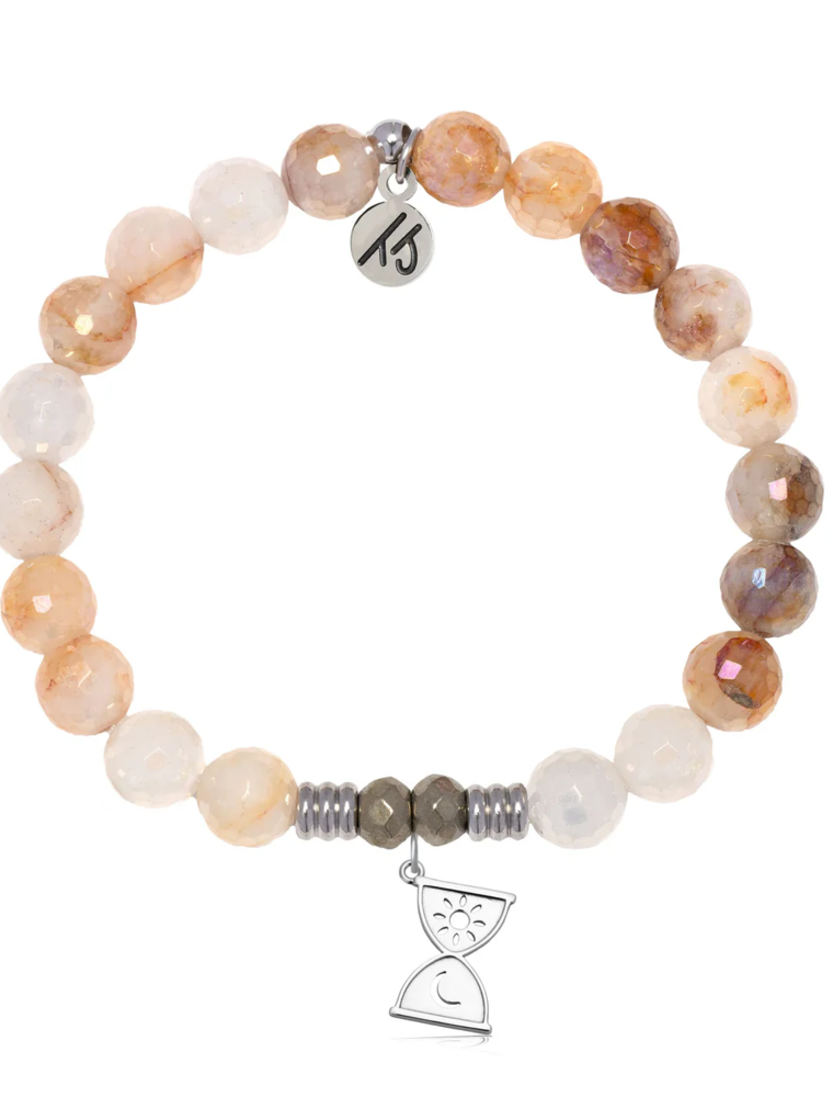 TJAZELLE Trust In Time Bracelet in Sunset Quartz & Silver