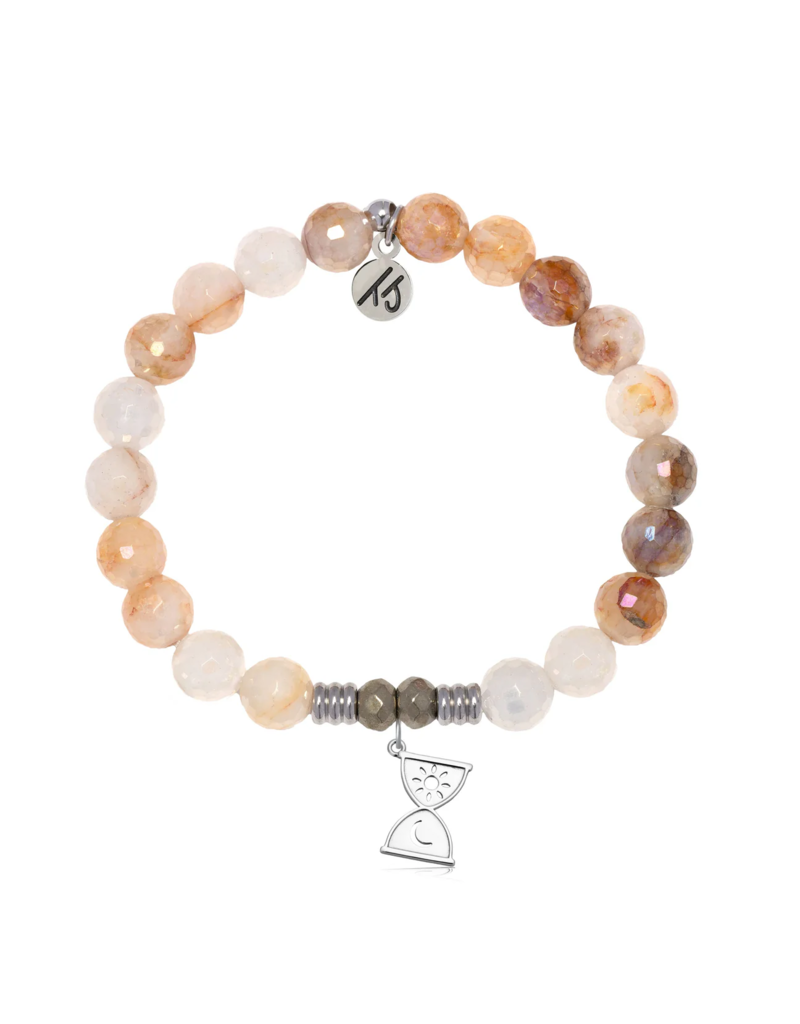 TJAZELLE Trust In Time Bracelet in Sunset Quartz & Silver