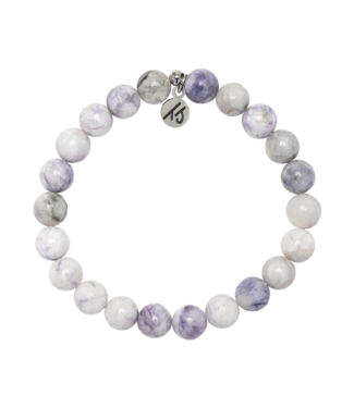 TJAZELLE Hope Stacker Bracelet in Purple Turquoise & Silver