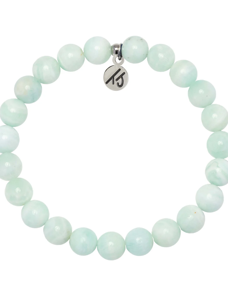 TJAZELLE Soothing Stacker Bracelet in Hemimorphite & Silver