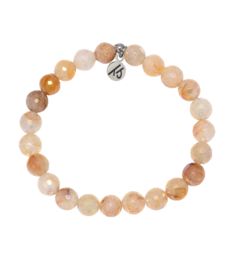 TJAZELLE Manifest Stacker Bracelet in Sunset Quartz & Silver