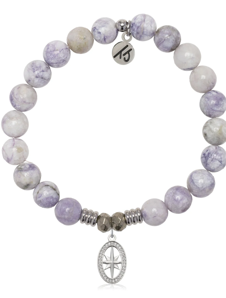 TJAZELLE Unstoppable Stacker Bracelet in Purple Turquoise & Silver