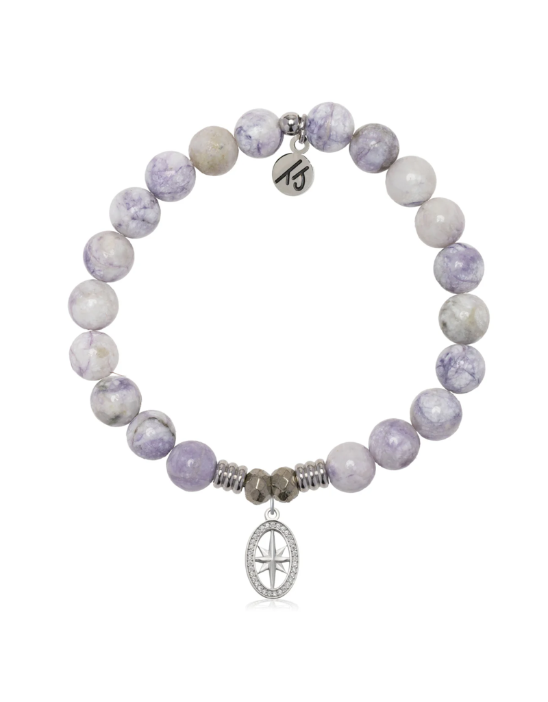 TJAZELLE Unstoppable Stacker Bracelet in Purple Turquoise & Silver