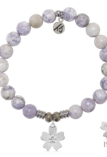 TJAZELLE Forget Me Knot Bracelet in Purple Turquoise & Silver