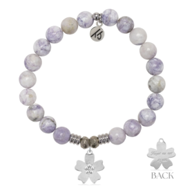 TJAZELLE Forget Me Knot Bracelet in Purple Turquoise & Silver